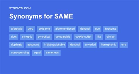 keep the same synonym.